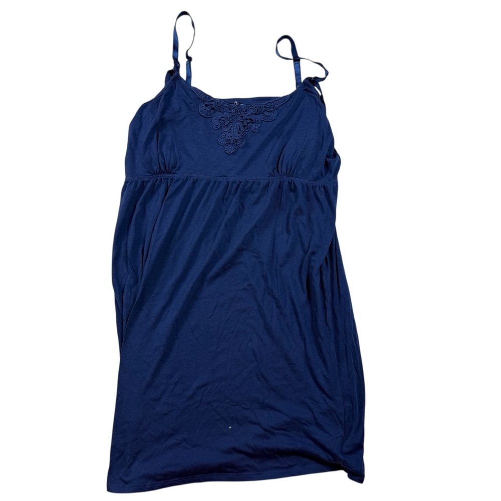 Bump in the Night Maternity 2-Piece Sleep/Loungewear Set Blue XL Robe & Cami - Picture 2 of 16